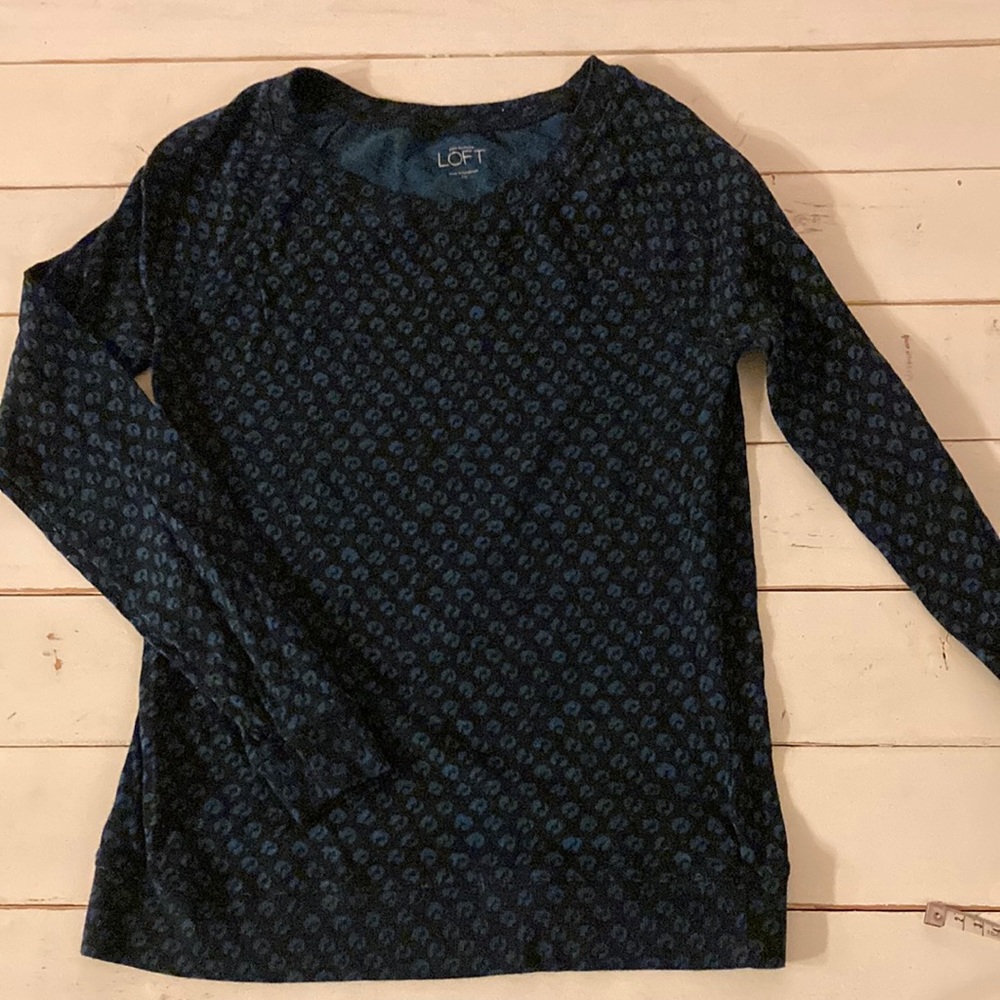 LOFT, Like New, Long-Sleeved Blue Shirt- XS